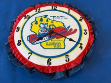 Vintage Snowmobile Wall Clock Wisconsin Assoc...
