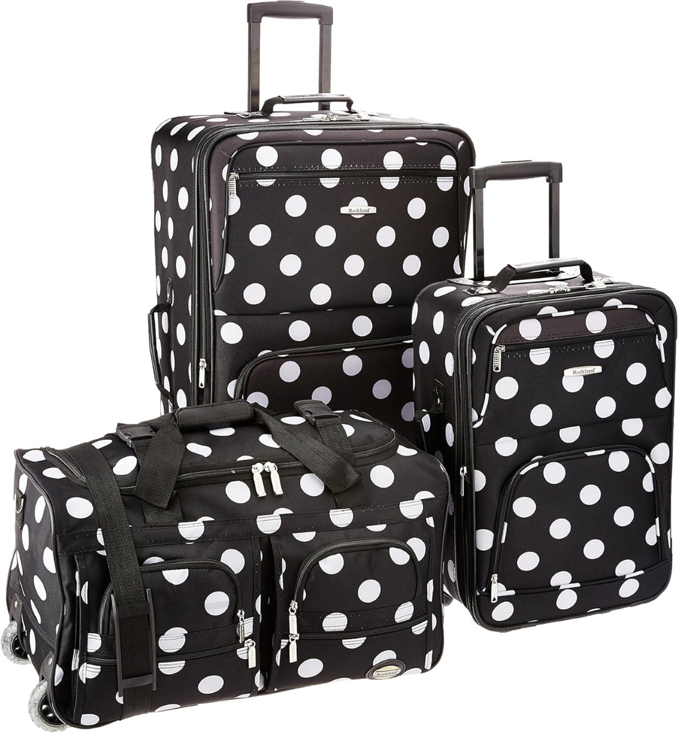 Set Black & White Polka Dot 20"/22"/28"