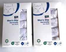 10 Stück Herren Slips 2 mal 5er Pack Gr. XXL 8 NEU + OVP 100% Baumwolle Weiß