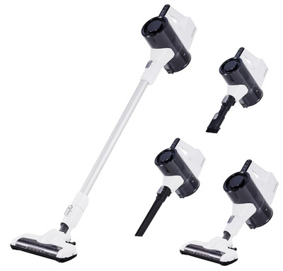 Amazon Basics Cordless Vacuum Cleaner for Carpet and Hardwood, 5 lbs, White