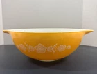 Vintage Pyrex Cinderella Mixing Bowl 444 4Qt Butterfly Gold Floral