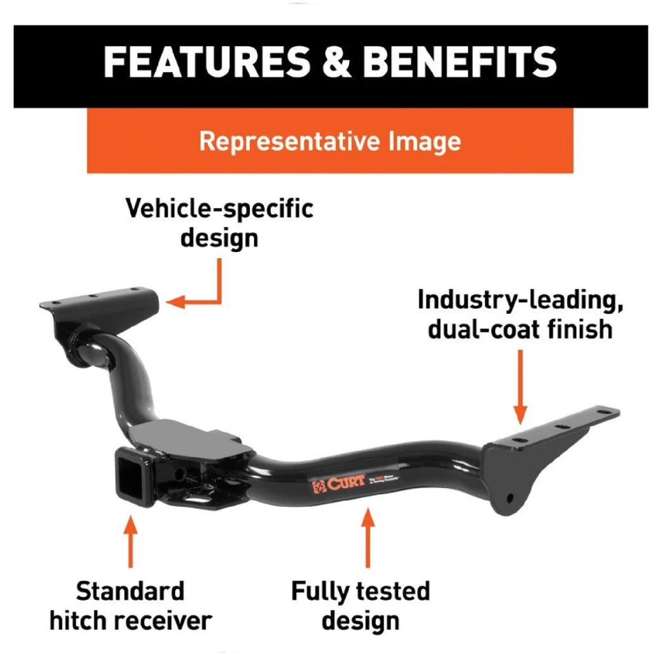 Curt Class 3 Trailer Hitch 13424 for GMC Acadia / Saturn Outlook / Buick Enclave Foto 2 de 4