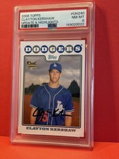 2008 Topps Update #UH240 Clayton Kershaw RC - PSA 8 Rookie Card Dodgers. rookie card picture