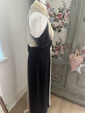 Precis Size Xl Long Formal Black Cream Dress Occasion Gorgeous
