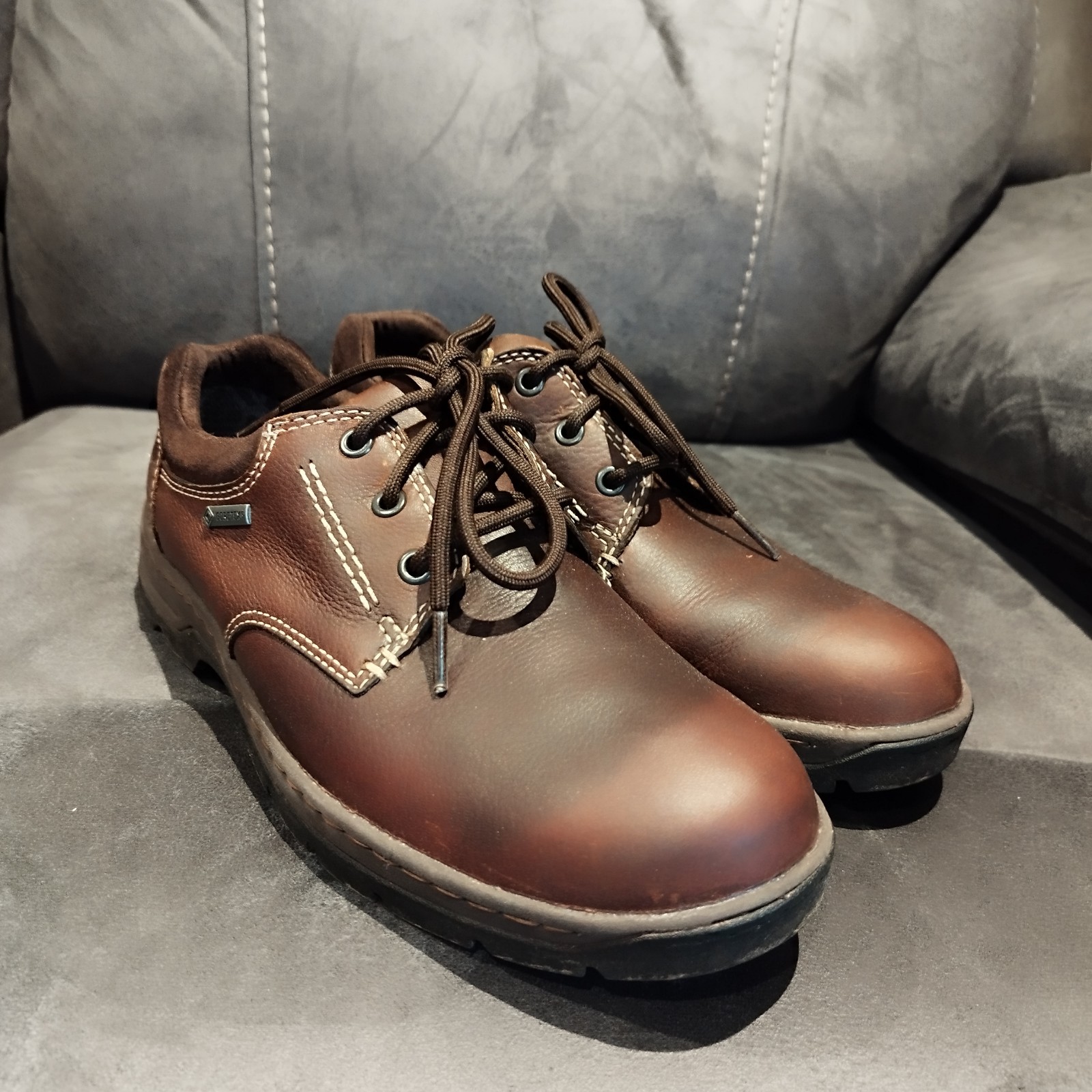 Clarks Stanten Walk Gore-Tex GTX Impermeable Marrón Cuero Zapatos Para Hombre Reino Unido 7G