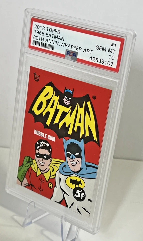 2018 Topps 80th Anniversary 1966 Batman #1 PSA 10 Gem Mint - Image 2 of 4