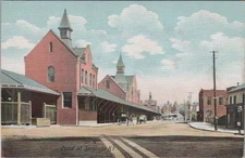 Train Depot at Saratoga New York 1900s Unposted Postcard