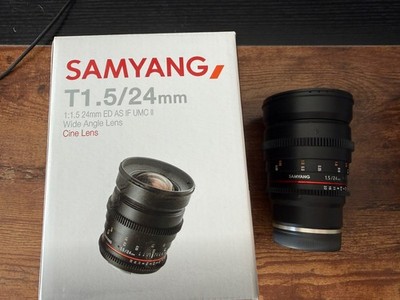 NEW Samyang 24mm T1.5 ED VDSLR AS IF UMC MK2 Sony E Camera Lens