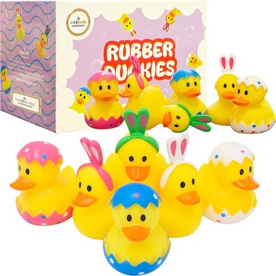 Easter Rubber Duck Toy Bunny Rabbit Duckies for Kids Easter Eggs, Bath Birthday 