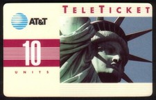 10u Statue of Liberty (Italian) No Caption Press Pass Phone Card