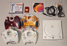 Dreamcast HKT-3020 Bundle TESTED 4 Controllers, 1 Memory Card, Cords, Web Browse