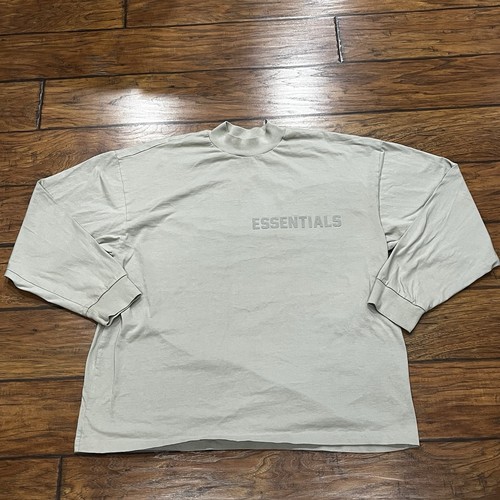Fear Of God Essentials Shirt Herren L Langarm Mock Neck Oversized Sandfarbe - Bild 2 von 10