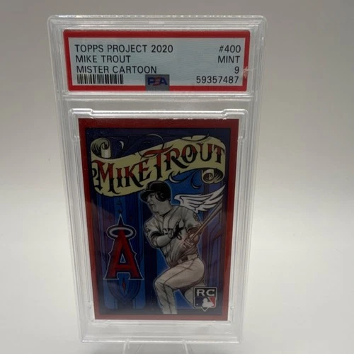 Topps 2020 Project 2020 Mike Trout #400 Mister Cartoon PSA 9 Angels /12452
