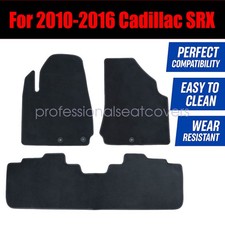Floor Mats Carpet Velour For 2010 2011 2012 2013 2014 2015 2016 Cadillac Srx Blk