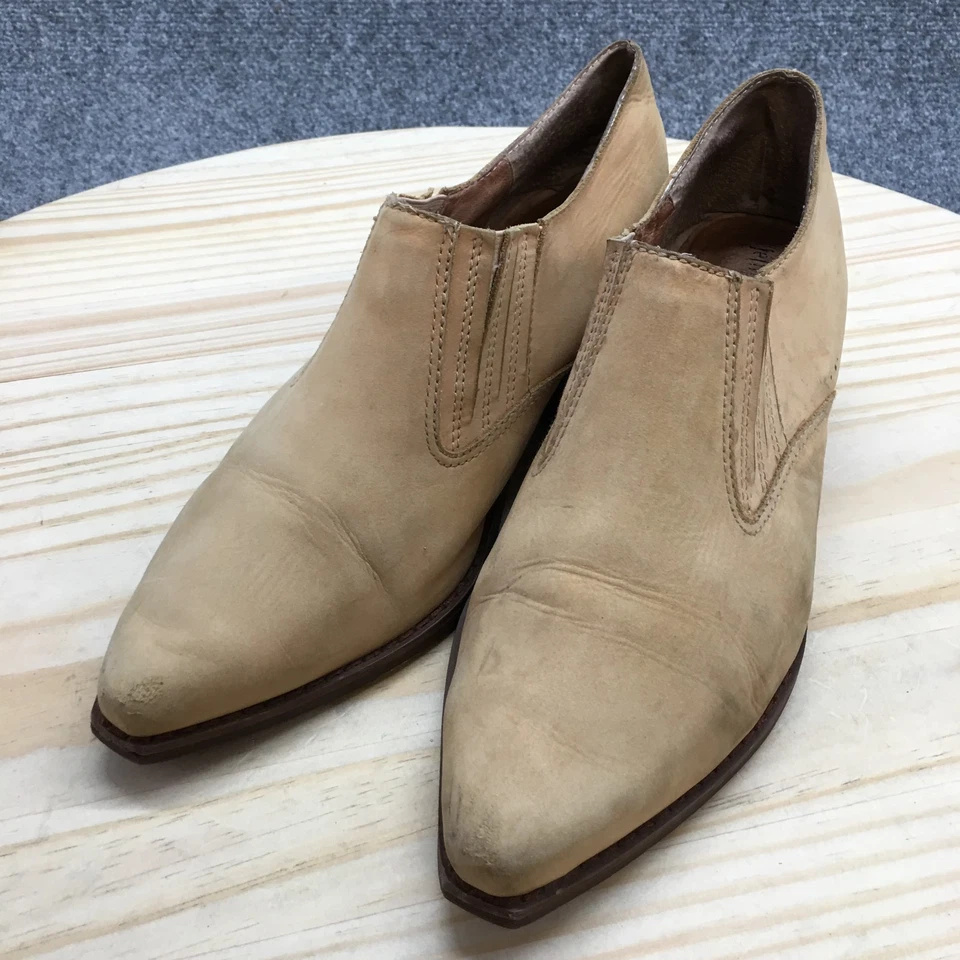 Jeffrey Campbell Boots Womens 8 M Barstow Ankle Bootie Brown Leather Pointed Toe - Image 3 of 4