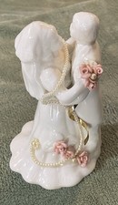 Cake topper matrimonio sposo rose perle oro bianco accenti quercia personalizzato vintage