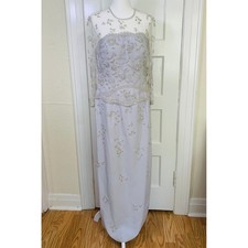 Montage by Mon Cheri Mother of the Bride Gown Periwinkle Blue Beaded Formal / 10