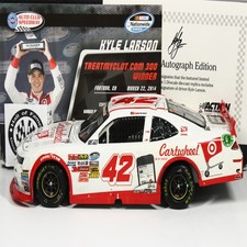 KYLE LARSON 2014 AUTOGRAPH 42 CALIFORNIA WIN TARGET CARTWHEEL CHEVY /350 MADE 