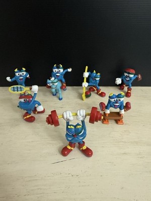 1996 Atlanta Olympic Games Mascot Izzy Whatizit PVC - 7 Figurine Set by Dakin