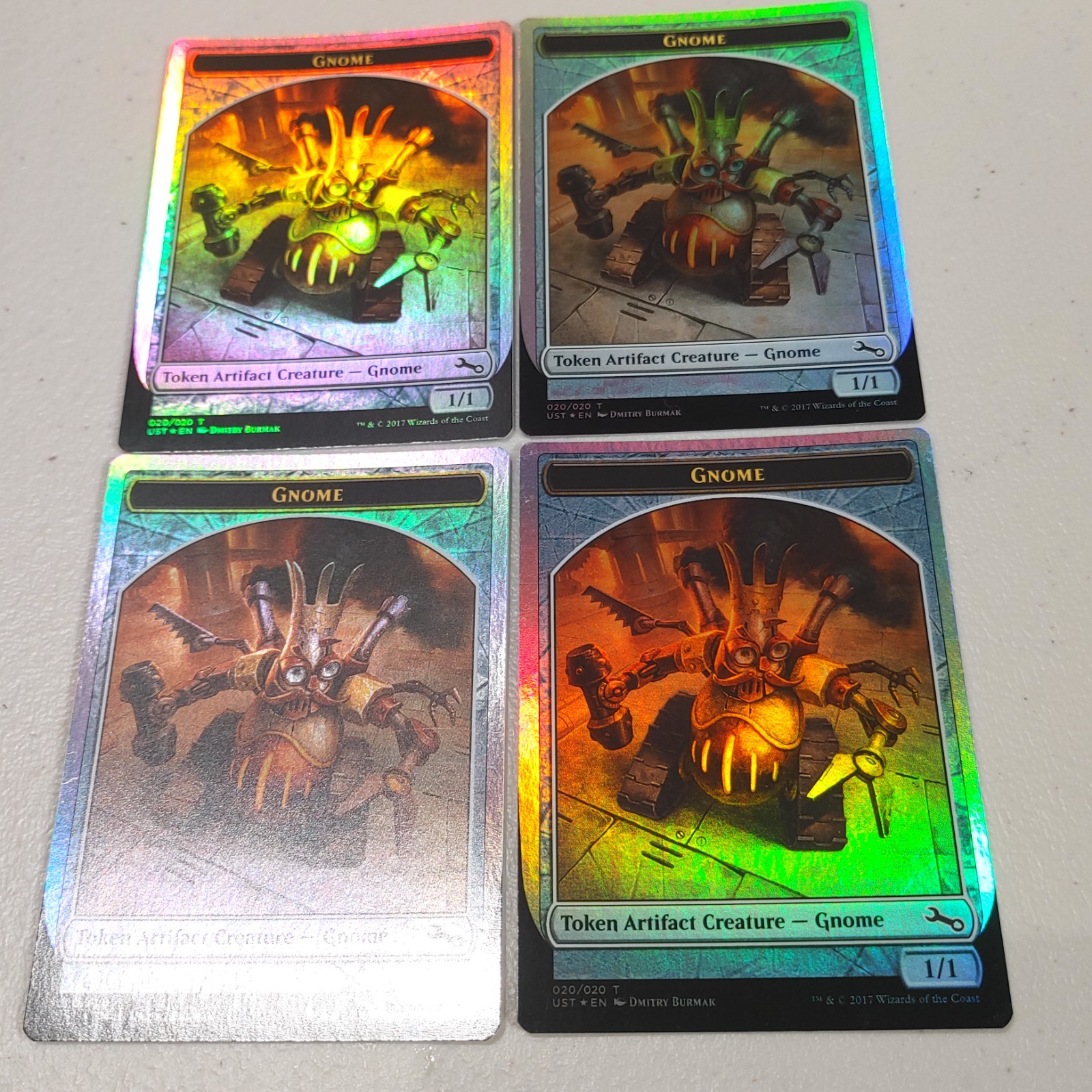 FOIL GNOME TOKEN X4 NM! MTG Unstable