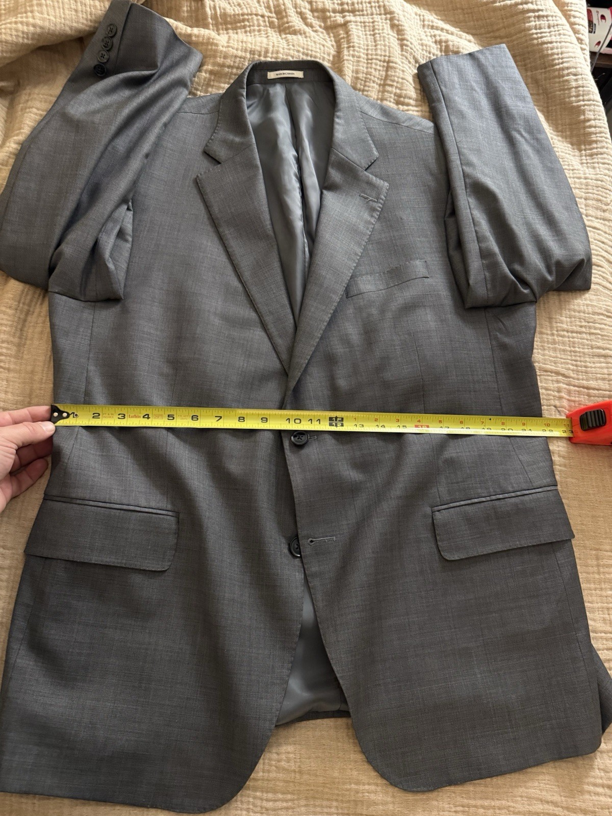 Peter Millar Gray Notch Lapel Two-Button Men's Su… - image 5