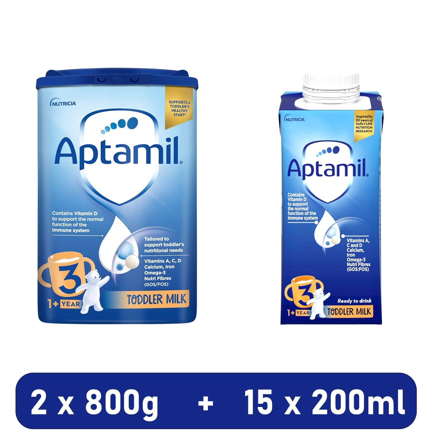 Aptamil 3 Growing Up Milk Monthly Milks Feeding Baby Bundle Formula
Opens in a new window or tab