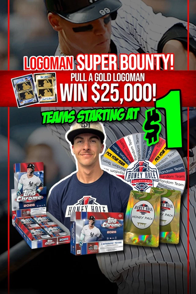 BASEBALL BREAKS, 2026 Topps Chrome Hobby/Jumbo & Honey Packs Starting at $1
