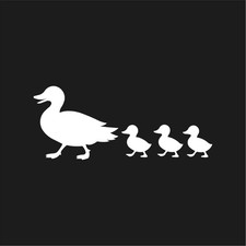 Duck Family 3 ducklings Vinyl Decal Car Window Laptop ducks Sticker