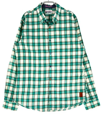 Scotch & Soda Chemise Slim Décontractée Boutonnée Vert Carreaux Taille L - Photo 1/4