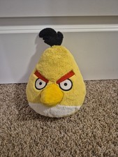 2010 Angry Birds Yellow Chuck 6" Plush Stuffed Animal Commonwealth Toys No Sound