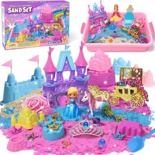 Princess Unicorn Sensory Bin Sandbox for Girl Kid Toys, 2lbs Color Sensory Sa...