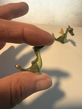 Vtg Hagen Renaker Miniature Ceramic Dragon Baby And Mom Pair
