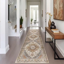 Runner Rug 2x8, Washable Hallway Runner Rugs, Non-Slip Low-Pile Soft Kitchen ...