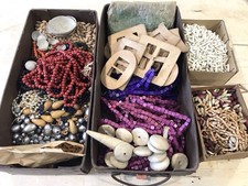 Vintage Craft Supplies Beads Buckles jewellery making etc