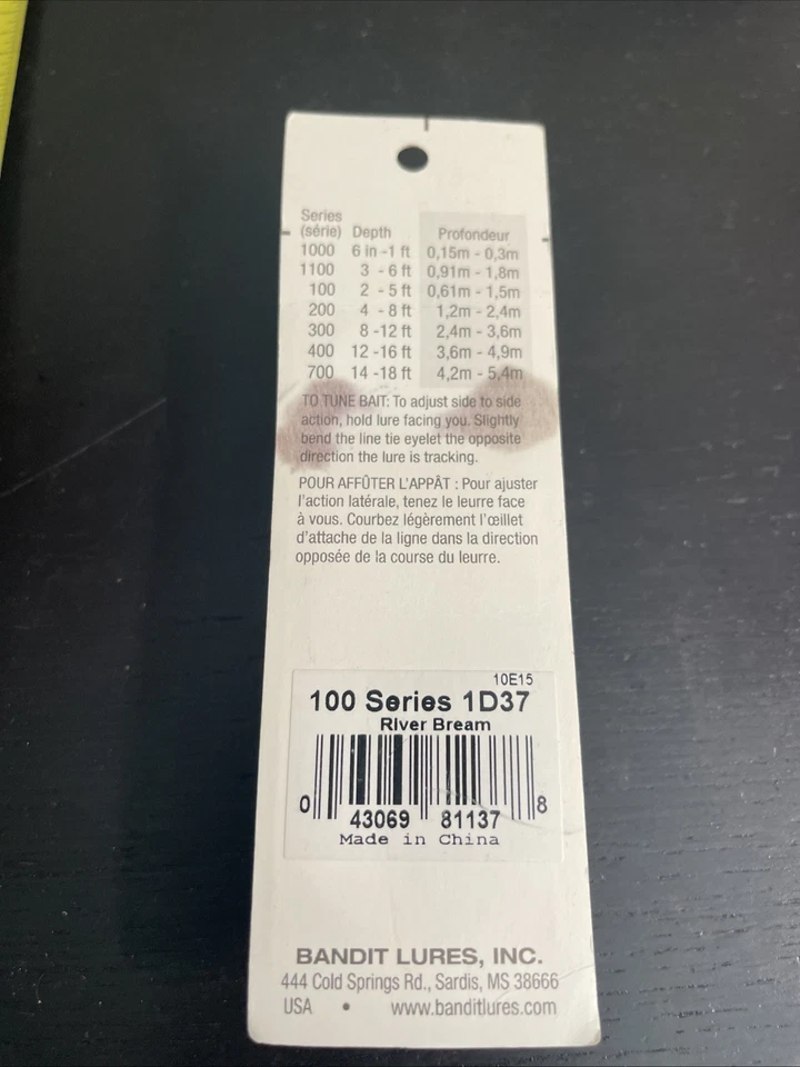 Bandit серии 100 BDT1D37 реки лещ приманка бас приманка винтажный новый в коробке - Изображение 4 из 4
