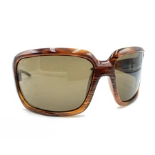 Anon Josie Brown Tortoise Rectangle Wrap Sunglasses Brown Lens Italy Men Women
