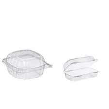 DART C53PST1 OPS 5 in Clear Hinged Container, 5.3 X 5.4 in Case of 500