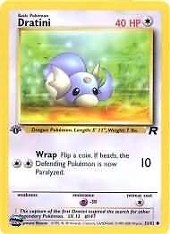 Pokemon Team Rocket Card 53/82 Dratini UNLIMITED EDITION ~ NOT FIRST