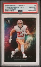 Christian McCaffrey 2023 Clearly Donruss Night Moves #2 PSA 10 CASE HIT SSP 49ER