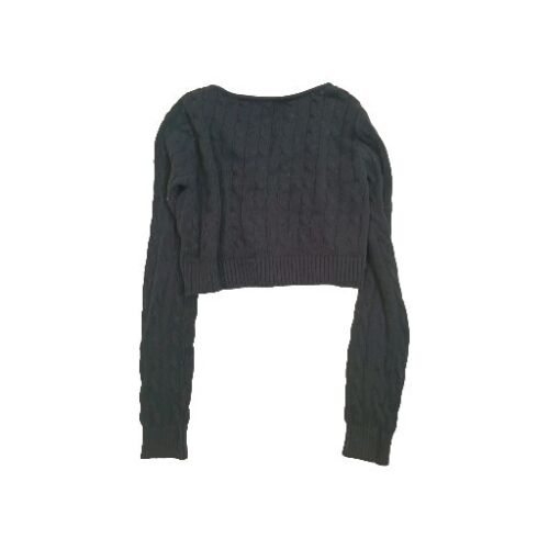 Brandy Melville Athelia Knit Cardigan Navy Blue Cable Knit Chunky Sweater Xs S - Picture 4 of 5