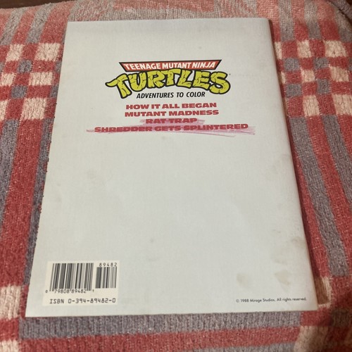 Teenage Mutant Ninja Turtles Shredder Gets Splintered Vintage Coloring Book 1988 - Picture 2 of 3
