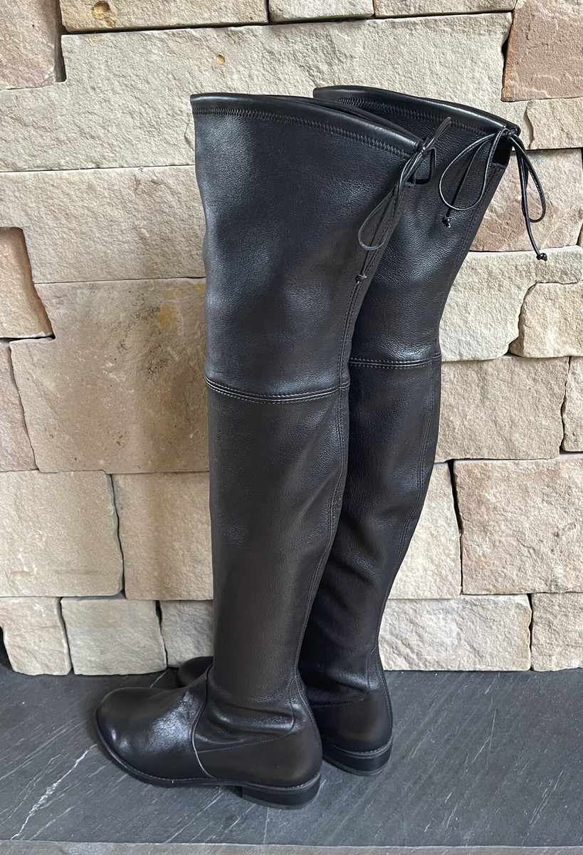 STUART WEITZMAN ラウントトゥアンクルフツ 【関税込】 Stuart Weitzman LOWLAND OVER THE KNEE OTK Stretch Leather