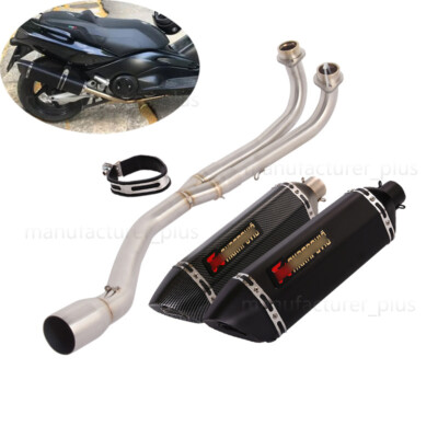 For Yamaha TMAX 500 2001-2007 Exhaust System Front Pipe 51mm Muffler Tips Black