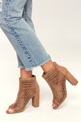 perforated booties open toe