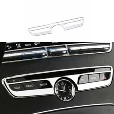 For Benz C-Class Control Frame Trim Console AC Button Steel Silver 2015-2018