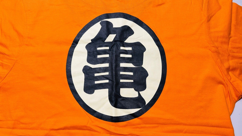 Dragon Ball Z Mens TShirt Goku Kame Costume Shirt Orange with blue