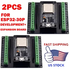 2x For ESP32 CP2102 2.4GHz WiFi Bluetooth Development Board + Expansion Boards
