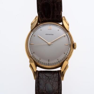 ZENITH, 3-Zeiger Uhr, Handaufzug, Lederarmband