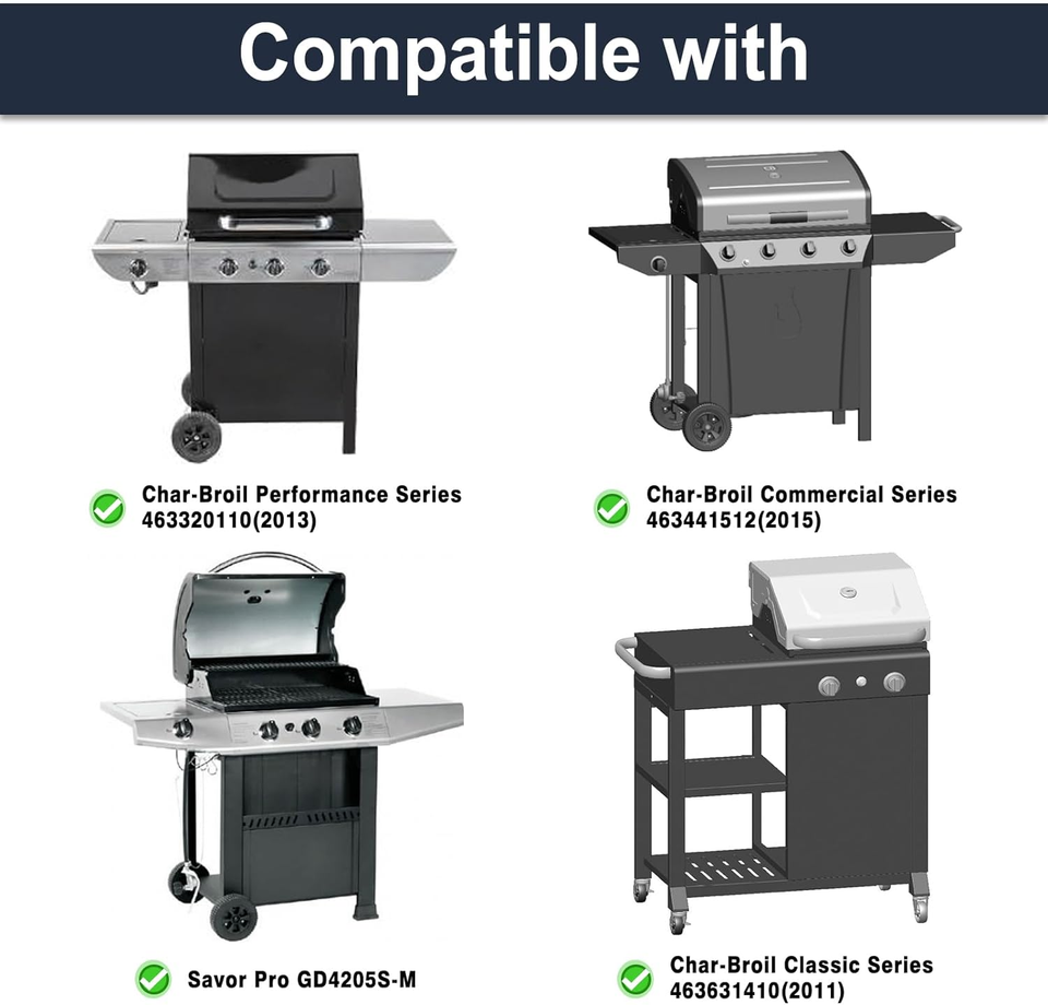 4Pack 14 5/8'' Gas Grill Heat Tent Shield Plate for CharBroil Grill