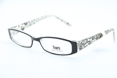 NEW TEMPO WP8006 BK/CR CRYSTAL BLACK  EYEGLASSES AUTHENTIC FRAMES 51-17
